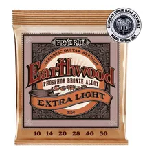Encordoamento Ernie Ball Earthwood 2150 .010 Para Violão Foto mini 1
