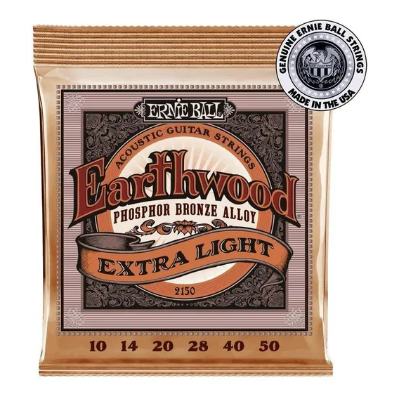 Encordoamento Ernie Ball Earthwood 2150 .010 Para Violão Foto 1