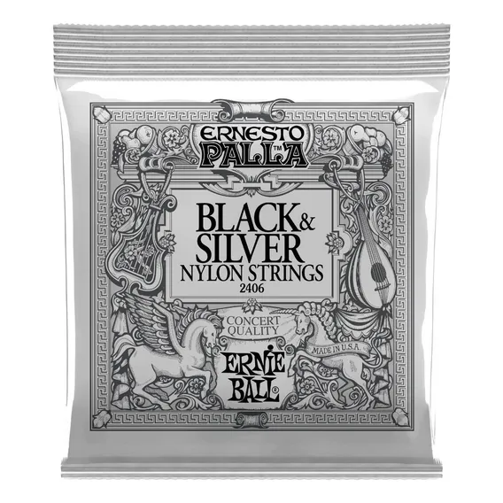 Encordoamento Ernie Ball Ernesto Palla Nylon Black & Silver Foto 1