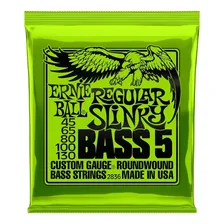 Encordoamento Ernie Ball Regular Slinky Bass 5 .045 Baixo Foto mini 2