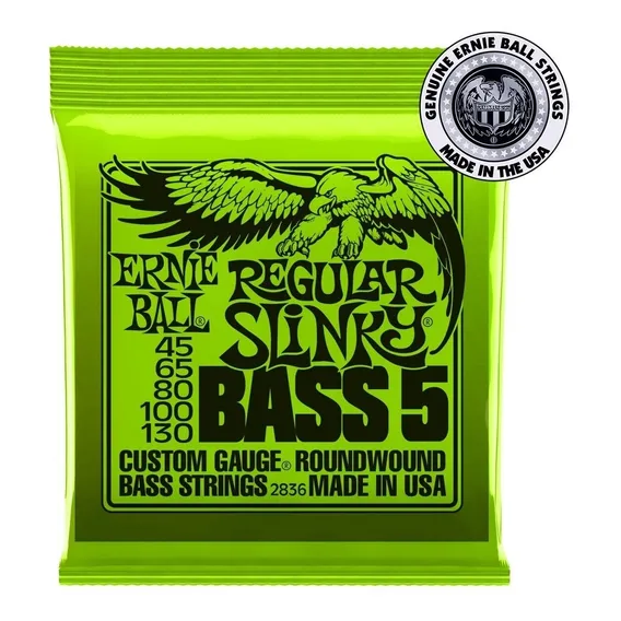 Encordoamento Ernie Ball Regular Slinky Bass 5 .045 Baixo Foto 1