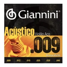 Encordoamento Giannini Acústico Violão .009 Bronze Geswal Foto mini 4