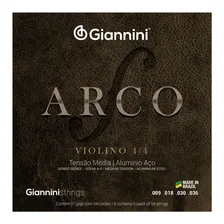 Encordoamento Giannini Arco Violino 4/4 Tensão Média Geavva Foto mini 1