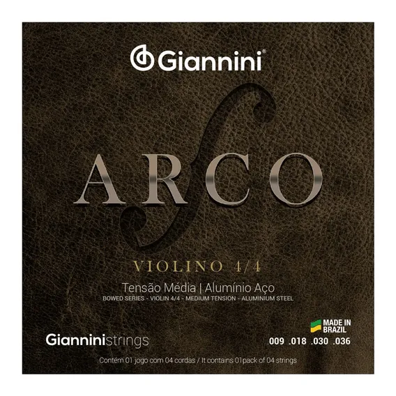 Encordoamento Giannini Arco Violino 4/4 Tensão Média Geavva Foto 1