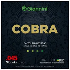 Encordoamento Giannini Baixolão 045 Bronze Geebasf 4 Cordas Foto mini 1