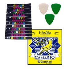 Encordoamento Giannini Canario Aço Violão + Escala E Foto  mini 1