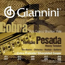 Encordoamento Giannini Cobra Cordas Viola Caipira Alta Gesvp Foto mini 1