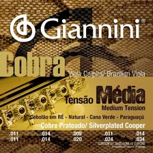 Encordoamento Giannini Cobra Viola Caipira Media Cebolão Re Foto mini 1