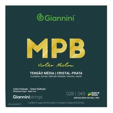 Encordoamento Giannini De Violão Nylon Genws Cristal Prata Foto  mini 1