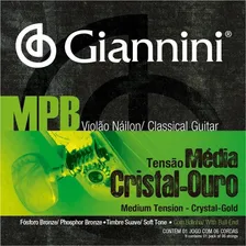 Encordoamento Giannini Mpb Violao Nylon Cristal Prata Genwg Foto mini  2
