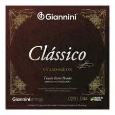 Encordoamento Giannini Nylon Clássico Tensão Extra Pesada Foto  mini 1