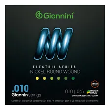 Encordoamento Giannini Para Guitarra 010 Níquel Mi Extra Foto mini 4