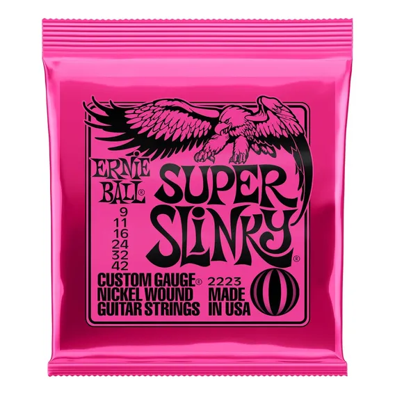 Encordoamento Guitarra 009 Ernie Ball Super Slinky NÃquel Foto 1