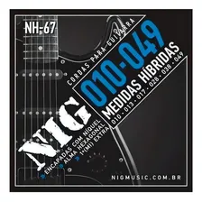 Encordoamento Guitarra Aço 010 049 Nig Nh67 Híbrida Foto mini 1