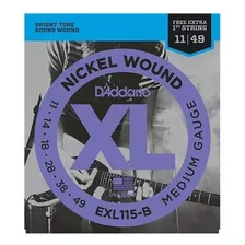 Encordoamento Guitarra D'addario Exl115-b 0.11 - 0.49 Exl115 Foto mini  2