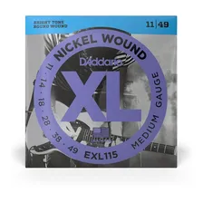 Encordoamento Guitarra D'addario Exl115-b 0.11 - 0.49 Exl115 Foto mini 1
