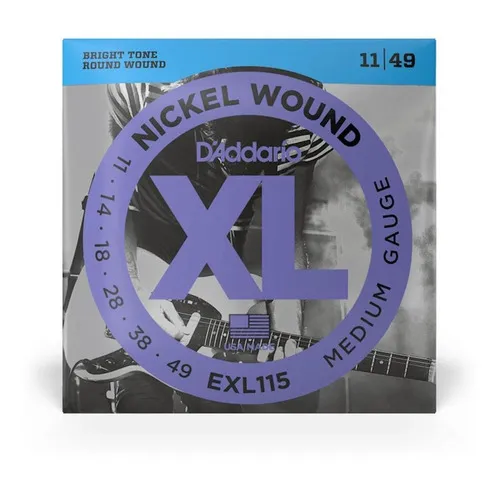 Encordoamento Guitarra D'addario Exl115-b 0.11 - 0.49 Exl115 Foto 1