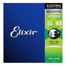 Encordoamento Guitarra Elixir 011 Optiweb  19102 Foto  mini 1