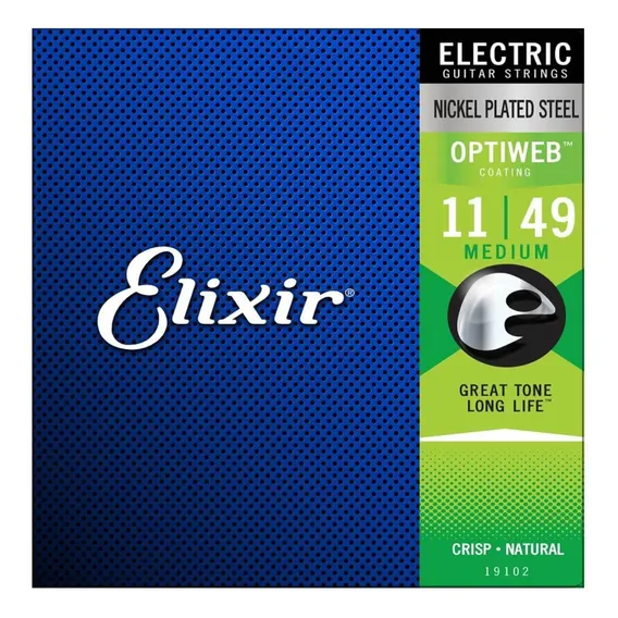 Encordoamento Guitarra Elixir 011 Optiweb  19102 Foto 1