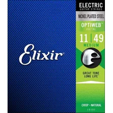 Encordoamento Guitarra Elixir Optiweb 011 049 Medium 19102 Foto mini 1