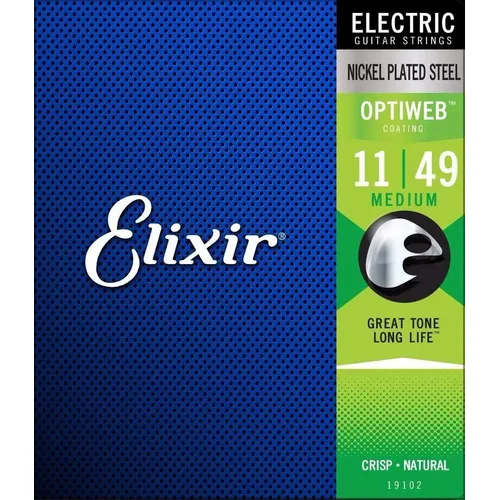 Encordoamento Guitarra Elixir Optiweb 011 049 Medium 19102 Foto 1