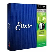 Encordoamento Guitarra Elixir Optiweb 011 049 Medium 19102 Foto mini 2