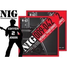 Encordoamento Guitarra Nig N-63 .009 - 042 Kit 2 Jogos Foto mini 2