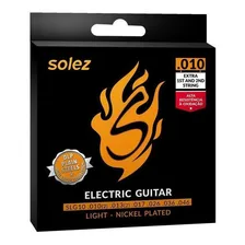 Encordoamento Guitarra Solez Calibre .010 Ligth Slg10 Foto mini 1