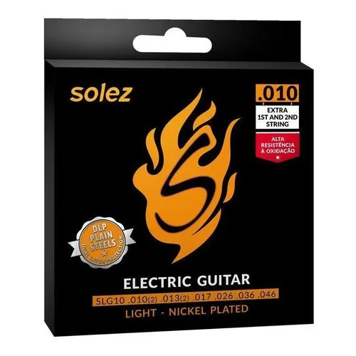 Encordoamento Guitarra Solez Calibre .010 Ligth Slg10 Foto 1
