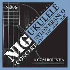 Encordoamento Nig N306 Ukulelê Concert Nylon Branco Foto  mini 1