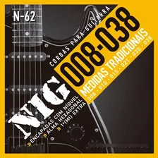 Encordoamento Nig N62 Guitarra - .008 - .038 Foto mini 1