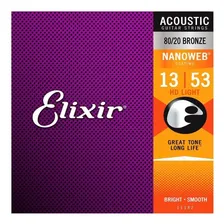 Encordoamento P/ Violao Aco Elixir 013 80/20 Nw Hdlt Foto mini 1