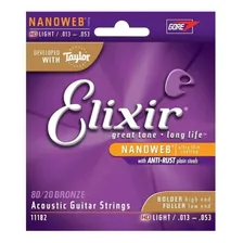 Encordoamento P/ Violao Aco Elixir 013 80/20 Nw Hdlt Foto mini 3