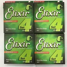Encordoamento Para Baixo Elixir 4 Cordas Nanoweb 14077 Foto  mini 1