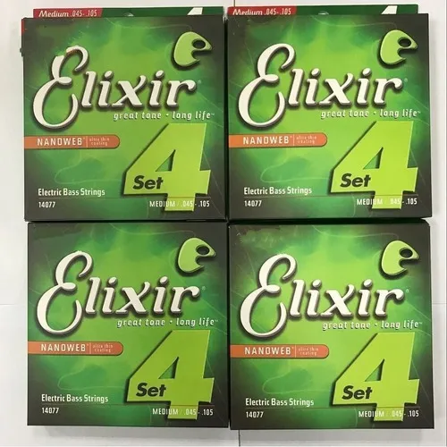 Encordoamento Para Baixo Elixir 4 Cordas Nanoweb 14077 Foto 1