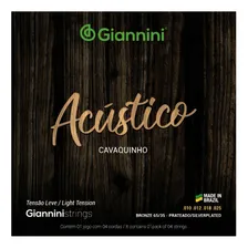 Encordoamento Para Cavaquinho Giannini Tensão Leve Gescla Foto mini 1