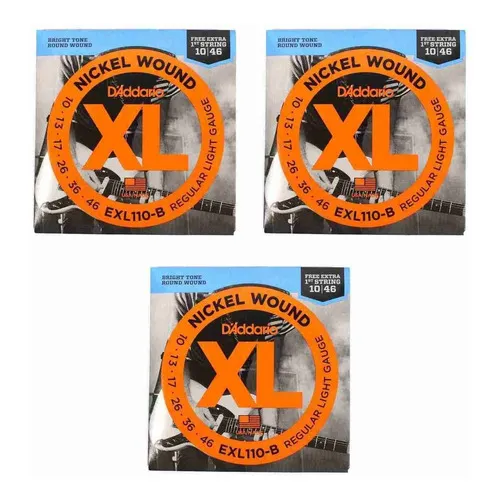 Encordoamento Para Guitarra D´addario .010 Exl110-b 03 Jogos Foto 1