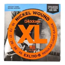 Encordoamento Para Guitarra D´addario .010 Exl110-b 03 Jogos Foto mini 2