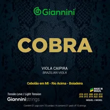 Encordoamento para Viola Giannini Cobra NÃquel GESVNL Leve Foto mini 1