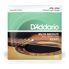 Encordoamento Para Violão Aço Daddario 012 Ez920 Bronze Foto mini 3
