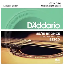 Encordoamento Para Violão Aço Daddario 012 Ez920 Bronze Foto mini 1