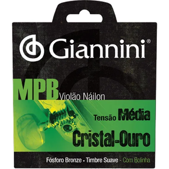 Encordoamento Para Violão Giannini Genwg Nylon Cristal Ouro Foto 1