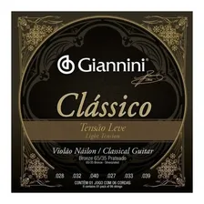 Encordoamento P/violão Giannini Clássico Bronze Leve Genwpl Foto mini 1