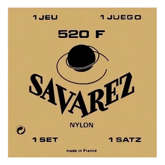 Encordoamento Savarez Violão Nylon 520f Tensão Alta Foto 1