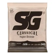 Encordoamento Sg Strings 65/35 Tensão Média Violão Nylon Foto  mini 1