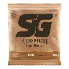 Encordoamento Sg Violão Nylon Bronze Tensão Média Classico Foto mini 3