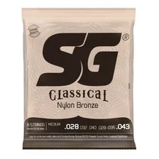 Encordoamento Sg Violão Nylon Bronze Tensão Média Classico Foto mini 2