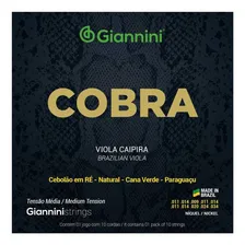 Encordoamento Viola Caipira Giannini Cobra Gesvnm Aço Níckel Foto  mini 1