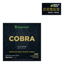 Encordoamento Viola Caipira Giannini Cobra Gesvnm Aço Níckel Foto mini  3