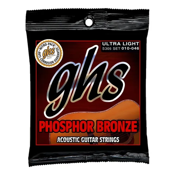 Encordoamento Violão Aço Ghs Phosphor Bronze S305 010-046 Foto 1